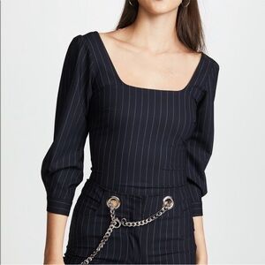 2018 Miaou Demi Pinstripe crop Top size L.